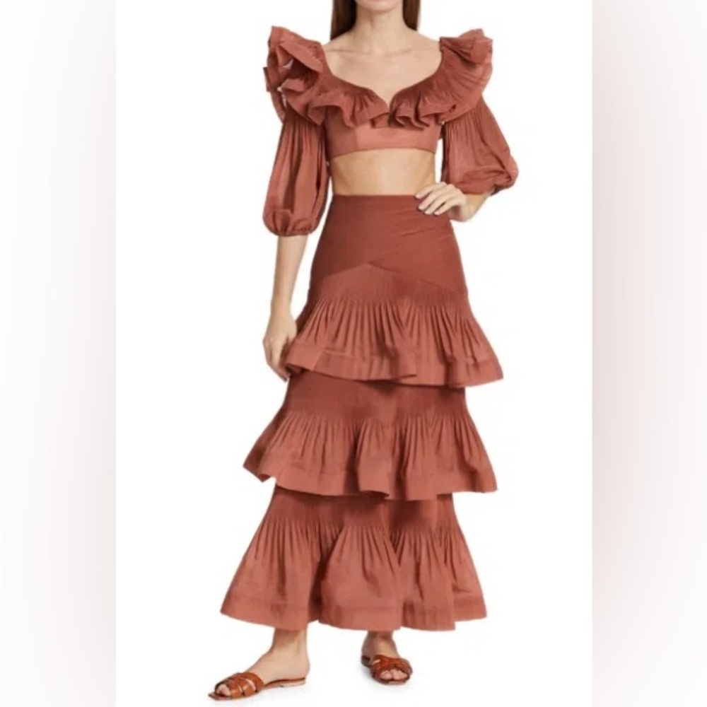 ZIMMERMANN Two-Piece Ruffle Set - Picture 3 of 8